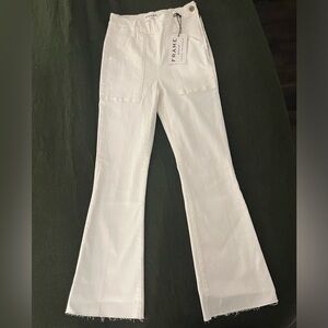 Frame denim WHITE le flare de francoise size 26 NWT unworn brand new